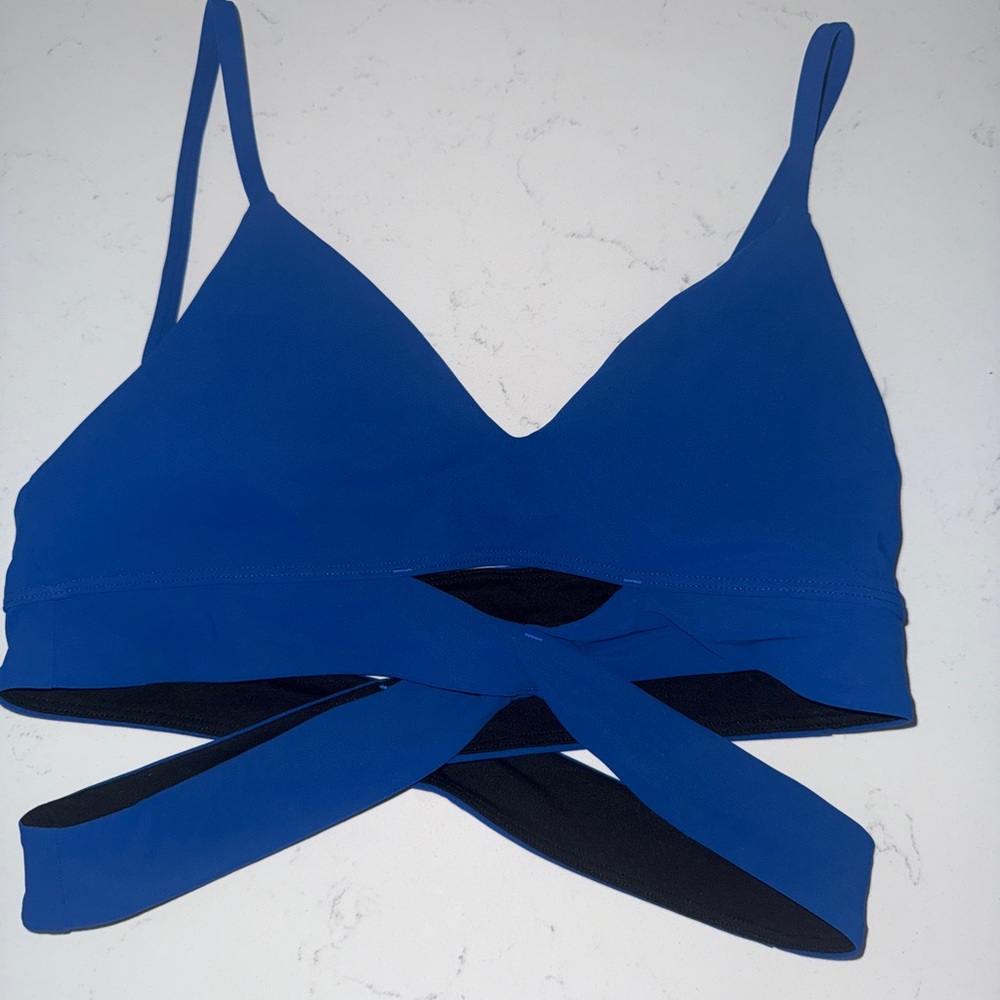 Lululemon Athletica Blue Cross-Front Bra